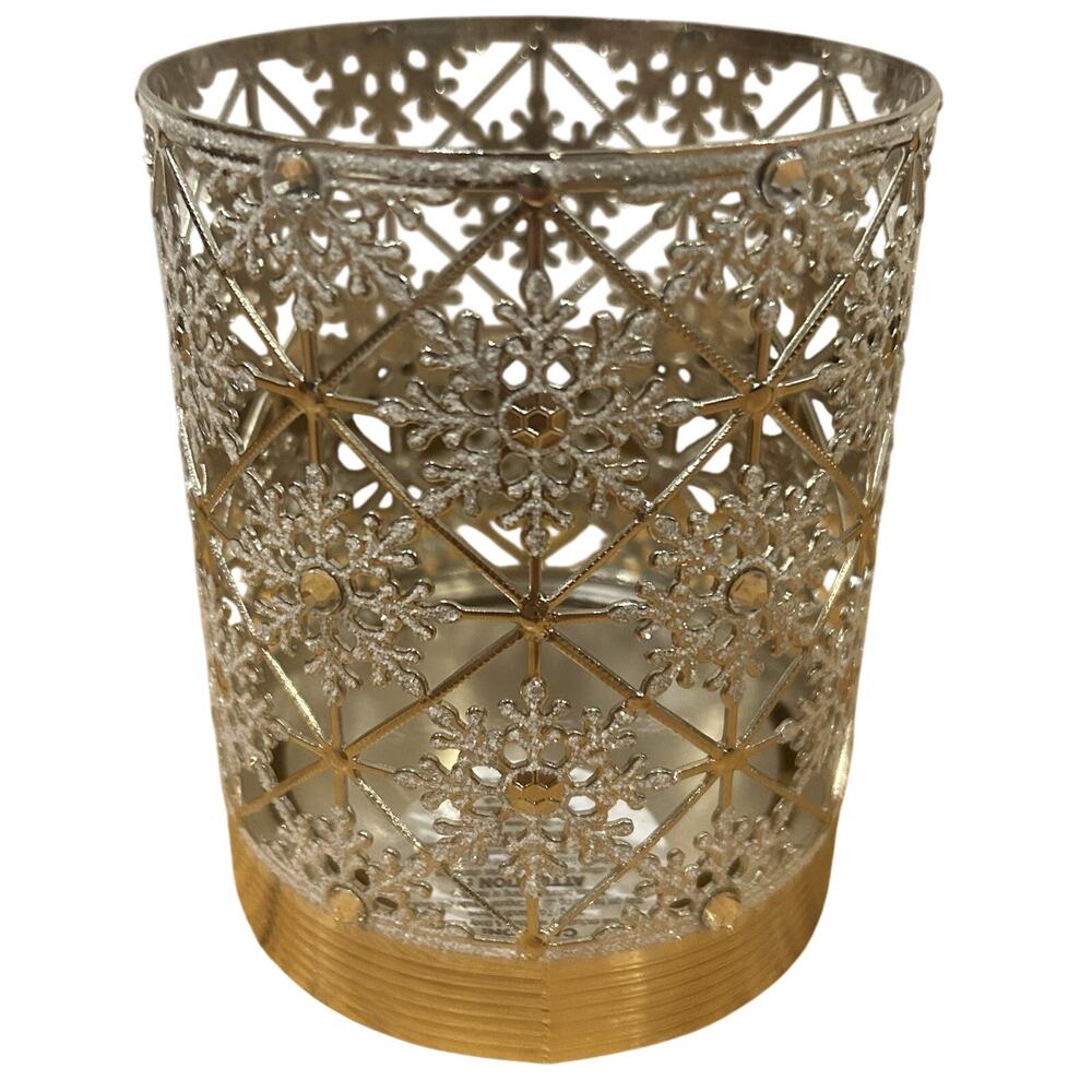 New Bath & Body Works Geo Snowflake Single Wick Candle Holder - Picture 3 of 7
